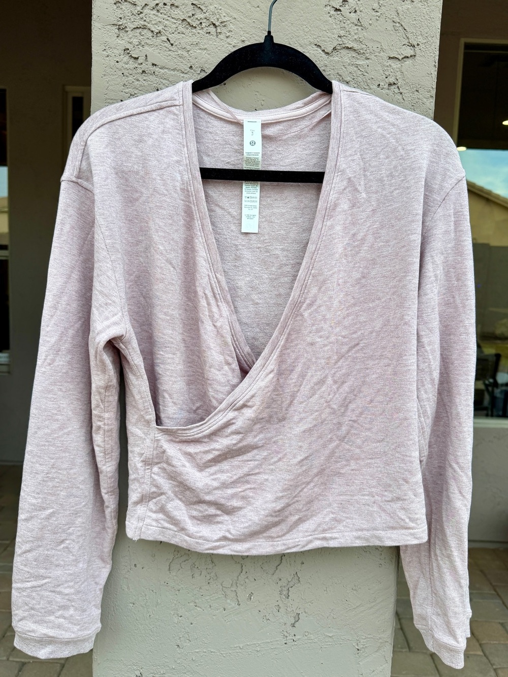 lululemon athletica Pale Blush Wrap-Front Long Sleeve Top